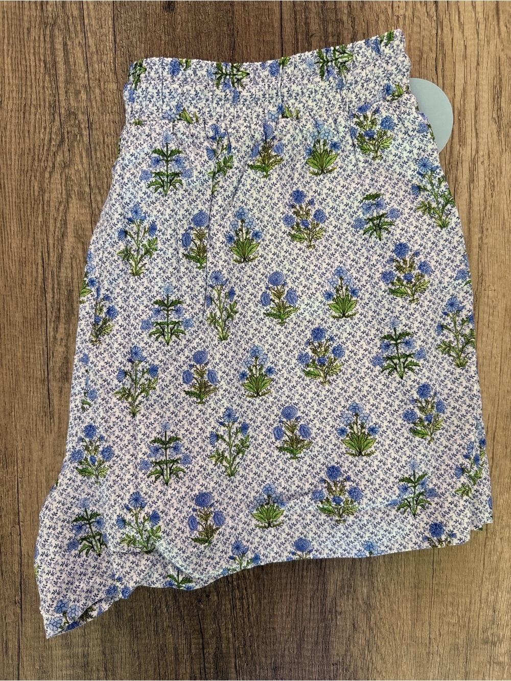 Hill House Audrey Shorts in Blue Block Print - Picture 8 of 13